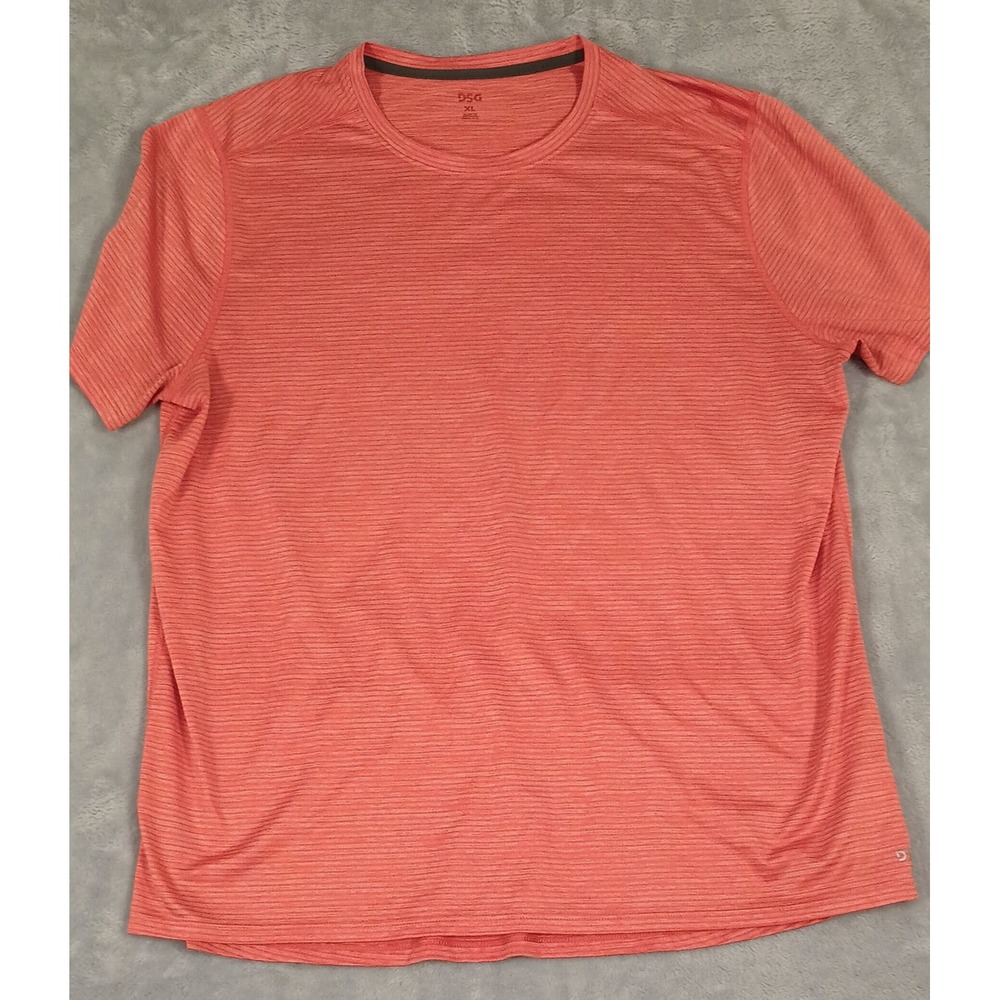 DSG performance orange striped raglan t-shirt, size XL